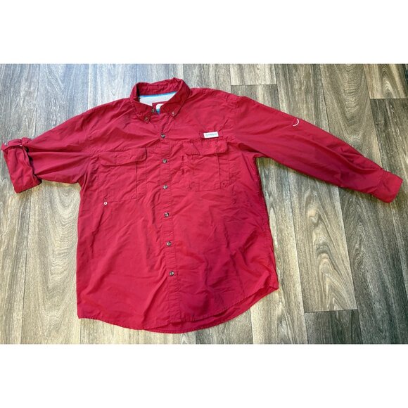 Magellan Outdoors Fish Gear Angler Fit Mag Wick Fishing Shirt Men's Large Red - Picture 1 of 9